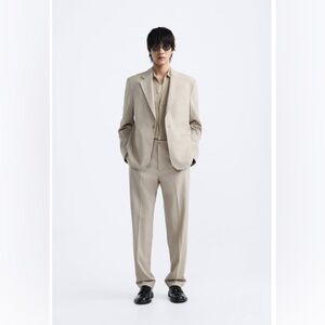 Zara, brand new with tags taupe suit, size 38 jacket